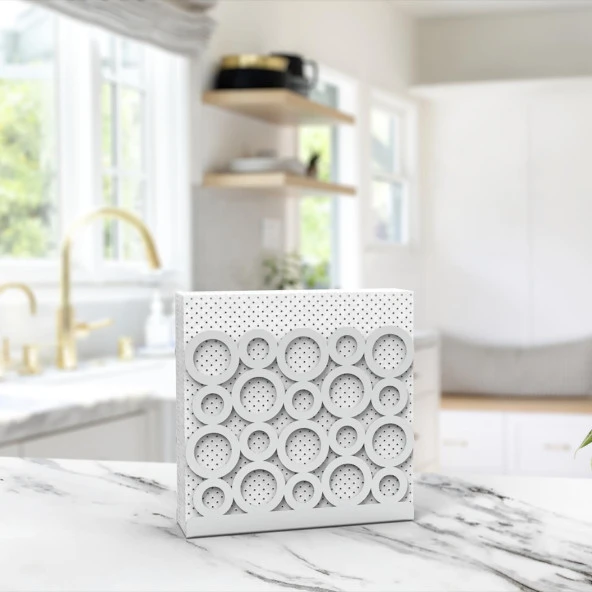 Modern Halka Tasarımıyla Zarif Sofralar: Gümüş Renk Metal Peçetelik - 2