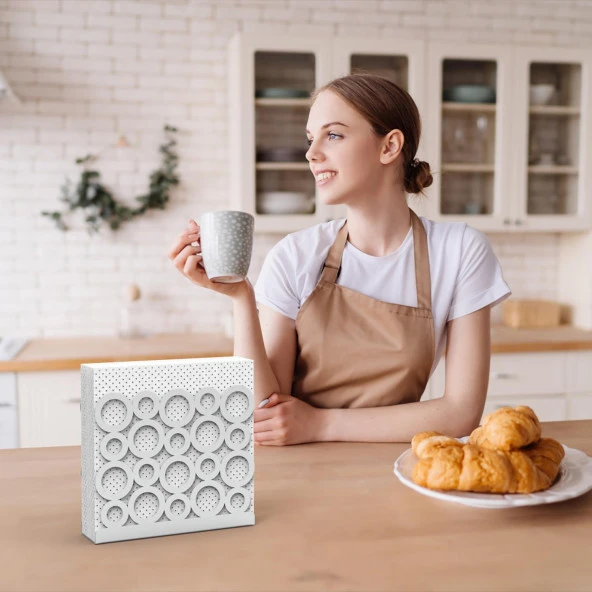 Modern Halka Tasarımıyla Zarif Sofralar: Gümüş Renk Metal Peçetelik - 4