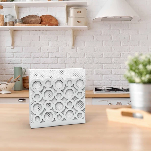 Modern Halka Tasarımıyla Zarif Sofralar: Gümüş Renk Metal Peçetelik - 5