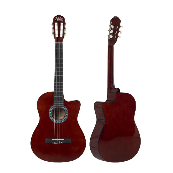 Midex CG-395BR Kahve Renk Kesik Klasik Gitar 4/4 Yetişkin Boy Sap Ayarlı Full Set - 4
