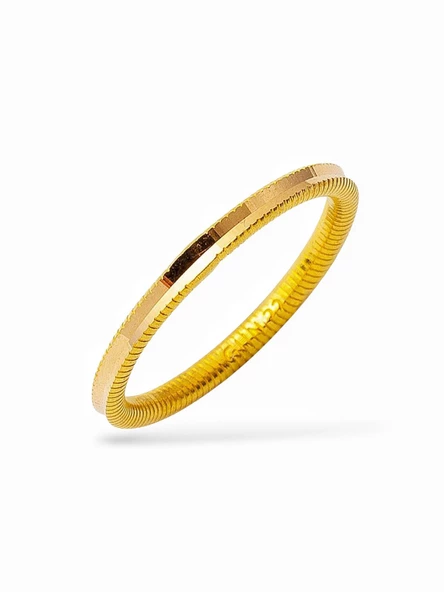 22 Ayar Oluklu Ajda Altın Yüzük - Resim 2