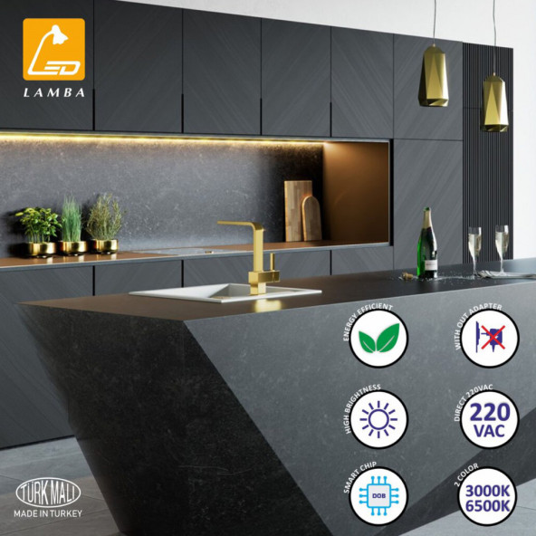 Lambaled Mutfak Tezgahı Led Aydınlatma - 150cm Beyaz Işık (6500K) - 2