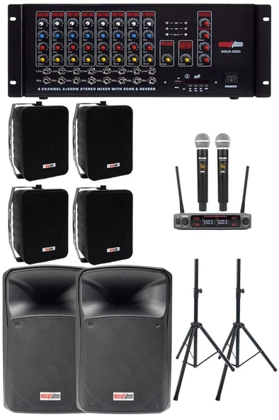 Okul Ses Sistemi İdeal İç-Dış Anfi Hoparlör Sistemi Full Paket-2 ürün görseli