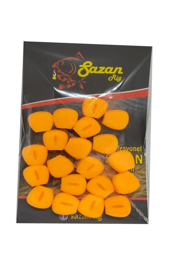 12 Mm Yüzen Silikon Turuncu Mısır Yapay Yem ( 20 Adet)