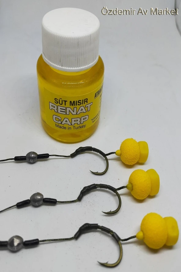 Yüzen Sarı Eva Rig Takımı Süt Mısır Atraktörlü 3 Lü Set - 2