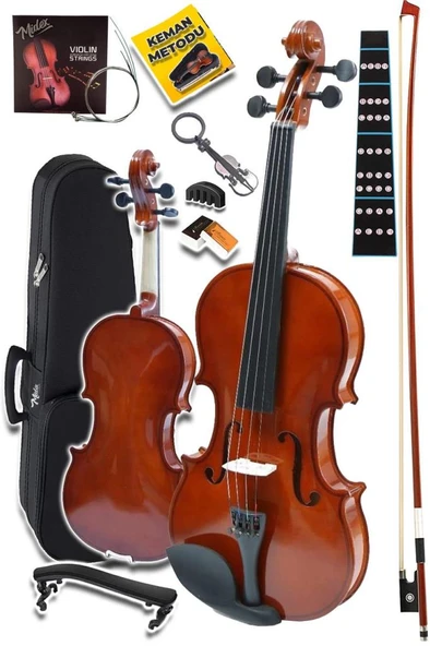 Midex CVL-744-TYS Profesyonel 4/4 Keman Seti (Yastık Tel Reçine Çanta Susturucu Yay) - Resim 2