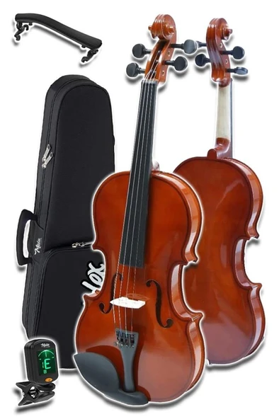 Midex CVL-744-STYS Profesyonel 4/4 Full Keman Seti (Yastık Stand Tuner Susturucu Reçine Çanta Tel Yay) - Resim 3