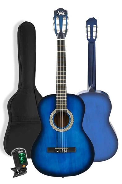 Midex CG-36BL-PAK Kaliteli 36 İnç 3/4 Juniur Çocuk Gitarı 8-12 Yaş Arası (Tuner Çanta Capo Askı Nota Sticker Pena Metod) - Resim 2