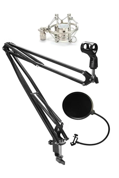 Lastvoice NB40 Mikrofon Standı + Pop Filter + Shock Mount (50x50 Büyük Boy) ürün görseli 1
