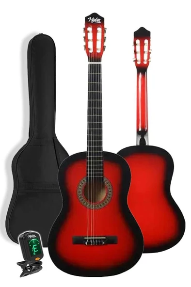 Midex CG-36RD-PAK Kaliteli 36 İnç 3/4 Juniur Çocuk Gitarı 8-12 Yaş Arası (Tuner Çanta Capo Askı Nota Sticker Pena Metod) - Resim 2