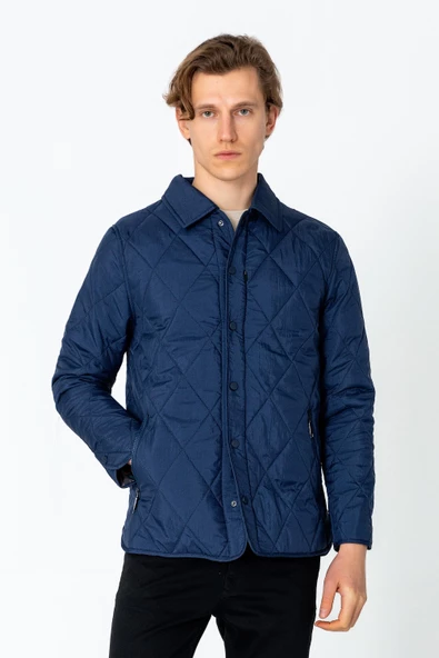 Erkek Regular Fit İçi Desenli Düğmeli Rahat Mont - 12