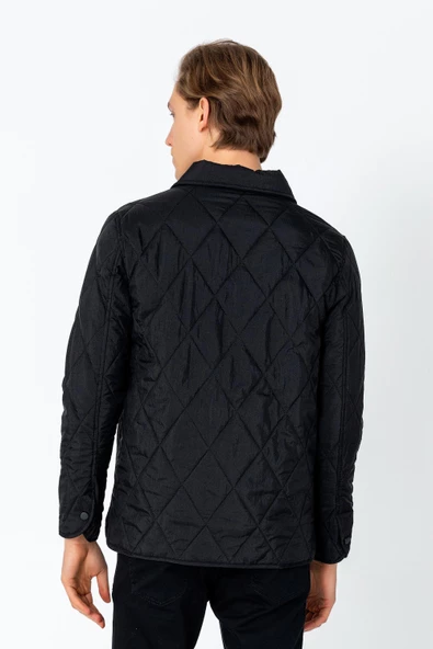 Erkek Regular Fit İçi Desenli Düğmeli Rahat Mont - 4