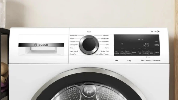 BOSCH WQG244C1TR 9 KG ISI POMPALI KURUTMA MAKİNESİ - 2