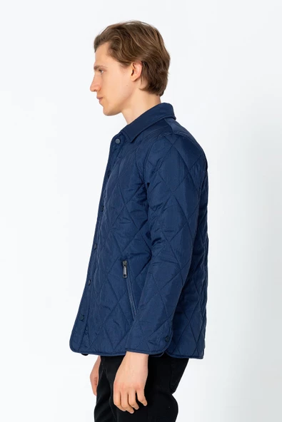 Erkek Regular Fit İçi Desenli Düğmeli Rahat Mont - 9