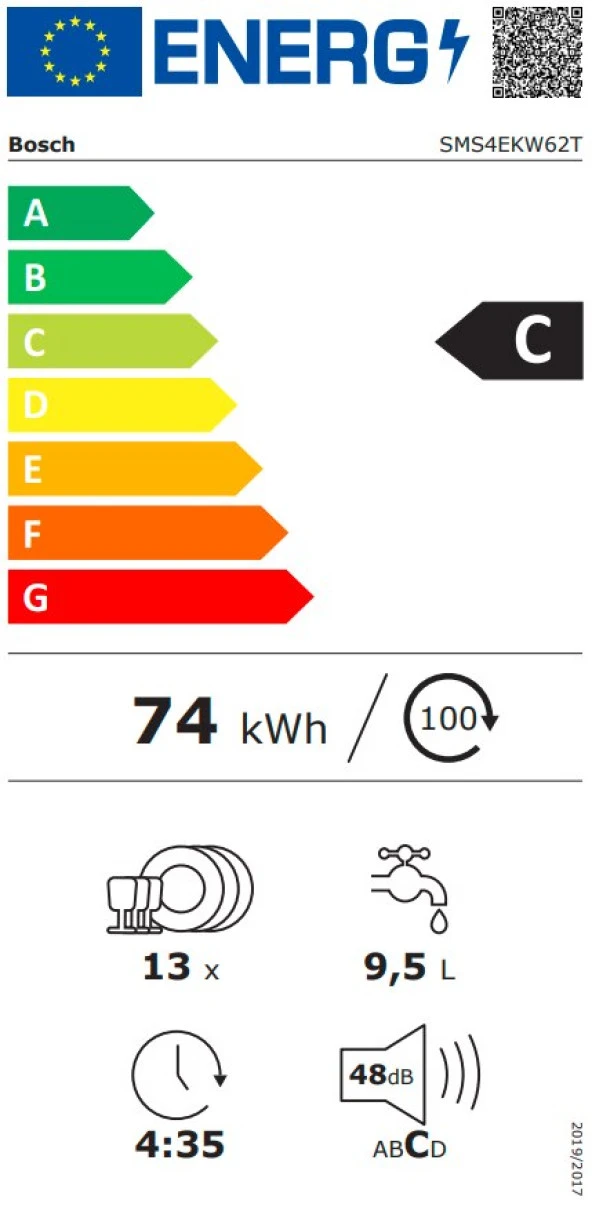 BOSCH SMS4EKW62T 6 PROGRAM BEYAZ SOLO BULAŞIK MAKİNESİ - 4