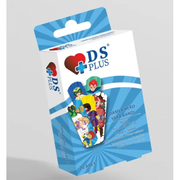 Ds Plus Hero Erkek Çocuk Yara Bandı 20li ürün görseli