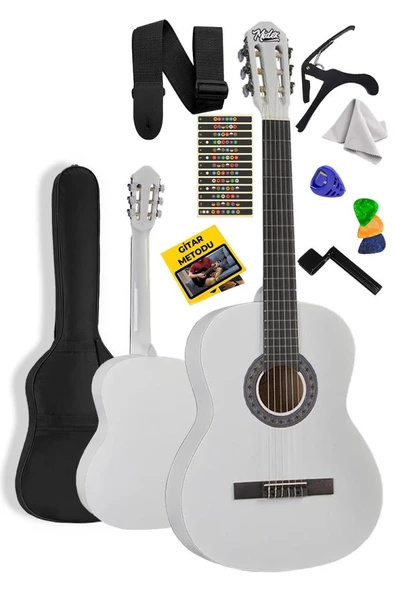 Midex CG-36WH Kaliteli 36 İnç 3/4 Juniur Çocuk Gitarı 8-12 Yaş Arası (Çanta Askı Capo Nota Sticker Pena Metod) ürün görseli