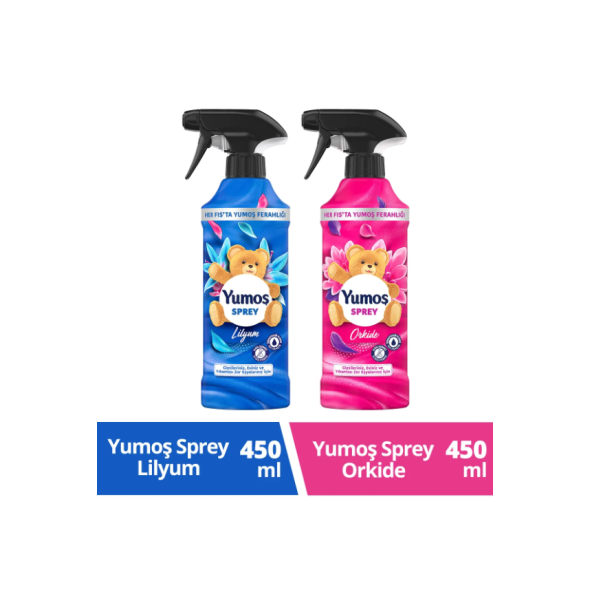 Yumoş Sprey Yıkaması Zor Eşyalar Lilyum 450 ml 1 adet Sprey Zor Eşyalar Orkide 450ml 1 adet