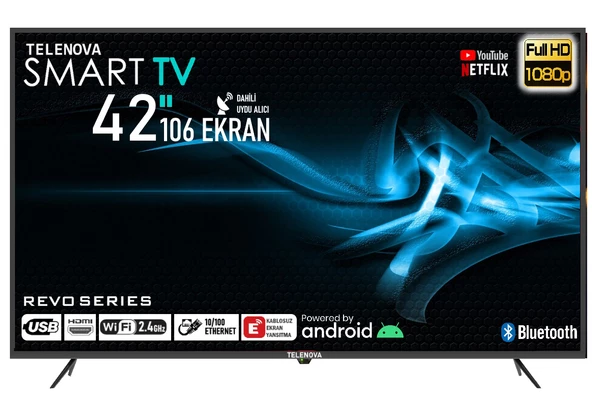 Telenova 42Ds1202 42" 106 Ekran Uydu Alıcılı Full Hd Android Smart Led Tv