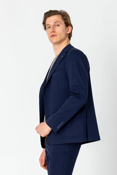 CEKMON Erkek Regular Fit Rahat Kırışmayan Hafif İçi Desenli Blazer Ceket - 10