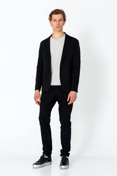 CEKMON Erkek Regular Fit Rahat Kırışmayan Hafif İçi Desenli Blazer Ceket - 2