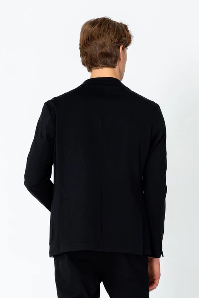 CEKMON Erkek Regular Fit Rahat Kırışmayan Hafif İçi Desenli Blazer Ceket - 4