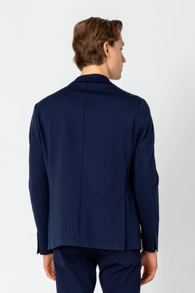 CEKMON Erkek Regular Fit Rahat Kırışmayan Hafif İçi Desenli Blazer Ceket - 11