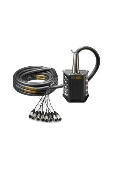 Hepa Merz Stage-8C-20M 8 Kanal 20 Metre Multicore Kablolu Hazır Stage Box ürün görseli 1