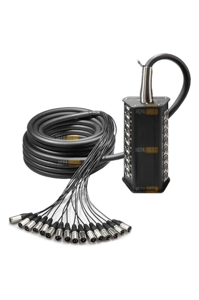 Hepa Merz Stage-16C-20M 16 Kanal 20 Metre Multicore Kablolu Hazır Stage Box ürün görseli 1