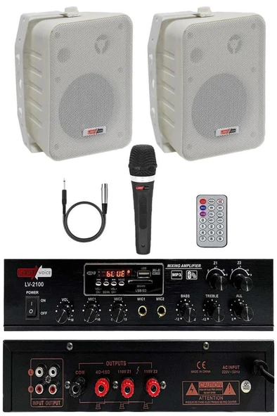 Lastvoice Soft Paket-1 Hoparlör Anfi Mikrofon Mağaza Ses Sistemi Seti ürün görseli