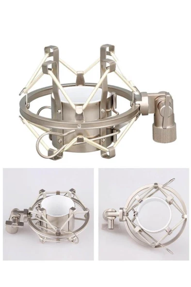Lastvoice SHM-02 PRO Stüdyo Mikrofon Gri Shock Mount ( Metal ) - Resim 2