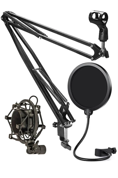 Lastvoice NB40 Pro Mikrofon Standı Shock Mount Pop Filter Set (50x50 Büyük Boy) ürün görseli 1