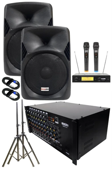 Lastvoice School Paket-1 Okul Tören Ses Sistemi Full Set (Hoparlör Anfi Mikrofon Stand) ürün görseli