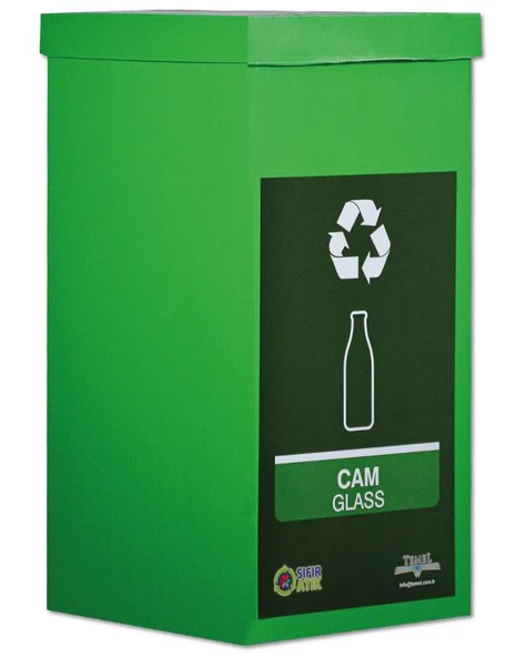 Geri Dönüşüm Kutusu - Sıfır Atık Kutusu Yeşil (CAM) - 2