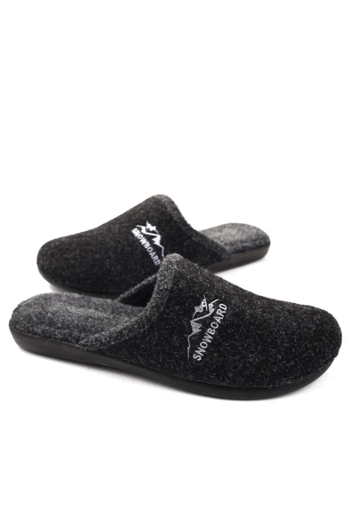 Gezer 15337 Erkek Kışlık Çıkarılabilir Keçe Taban Ev Halı Terliği ürün görseli 1