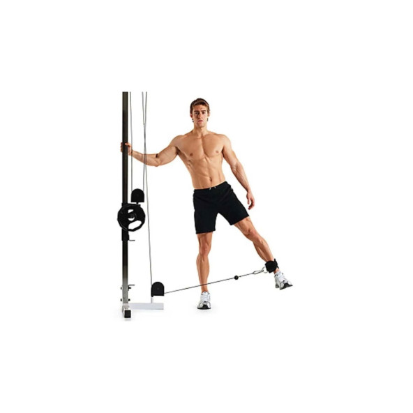 Spor Byfit Ayak Bilek Kayışı D-Ring Fitness Ağırlık Çekiş Aparatı - KIRMIZI - SİYAH - 5