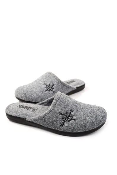 Gezer 15337 Erkek Kışlık Çıkarılabilir Keçe Taban Ev Halı Terliği - Resim 4