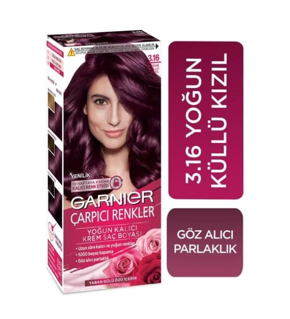 Garnier Çarpıcı Renkler 3.16 Yoğun Küllü Kızıl Saç Boyası 3600542384292