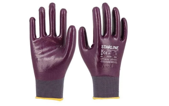 Starline E-161302 Mor Nitril Eldiven  10