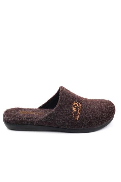 Gezer 15337 Erkek Kışlık Çıkarılabilir Keçe Taban Ev Halı Terliği - 6