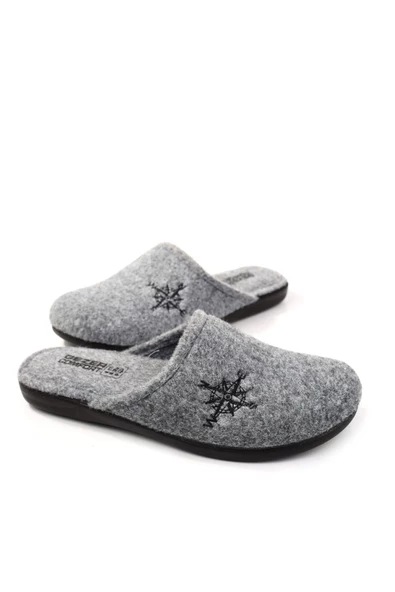 Gezer 15337 Erkek Kışlık Çıkarılabilir Keçe Taban Ev Halı Terliği - 4