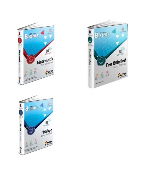 LGS 8.Sınıf Matematik Fen Türkçe 3 adım Soru Bankası