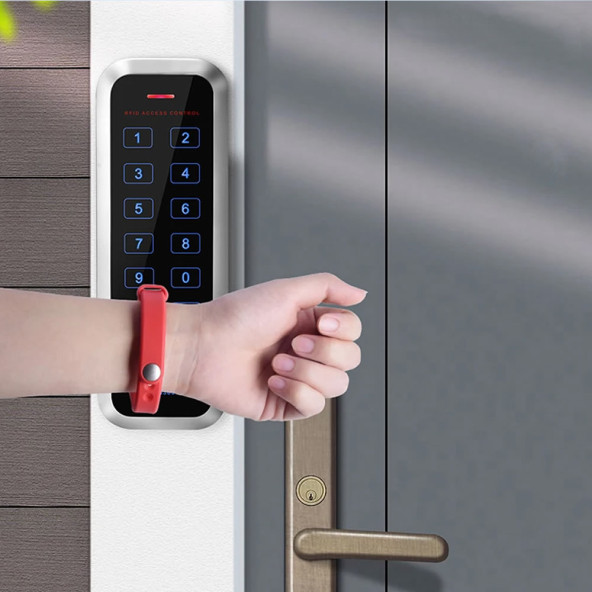 125KHZ RFID Rfid Manyetik Bileklik Su geçirmez Silikon Proximity Göstergeç 125 Khz Kapı Geçiş - 4