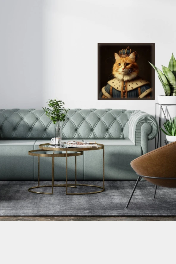 Kral Kedi Posteri, Kral Kedi Posteri, Yüksek Çözünürlüklü Akıllı Kağıt Poster, Yapay Zeka Tasarım - Resim 2