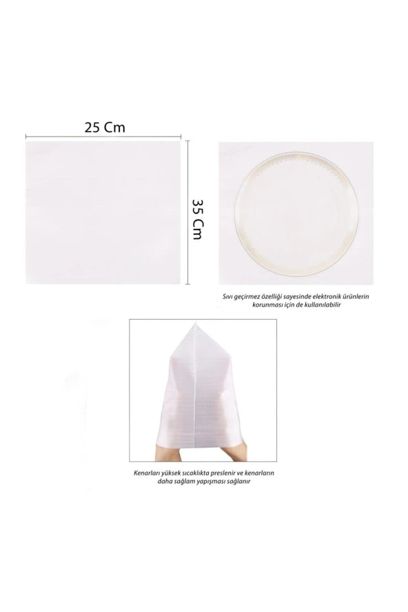 60 Adet 30 cm X 30 cm Köpük Torba Tabak Koruma Kırılacak Eşya Koruma - Resim 3