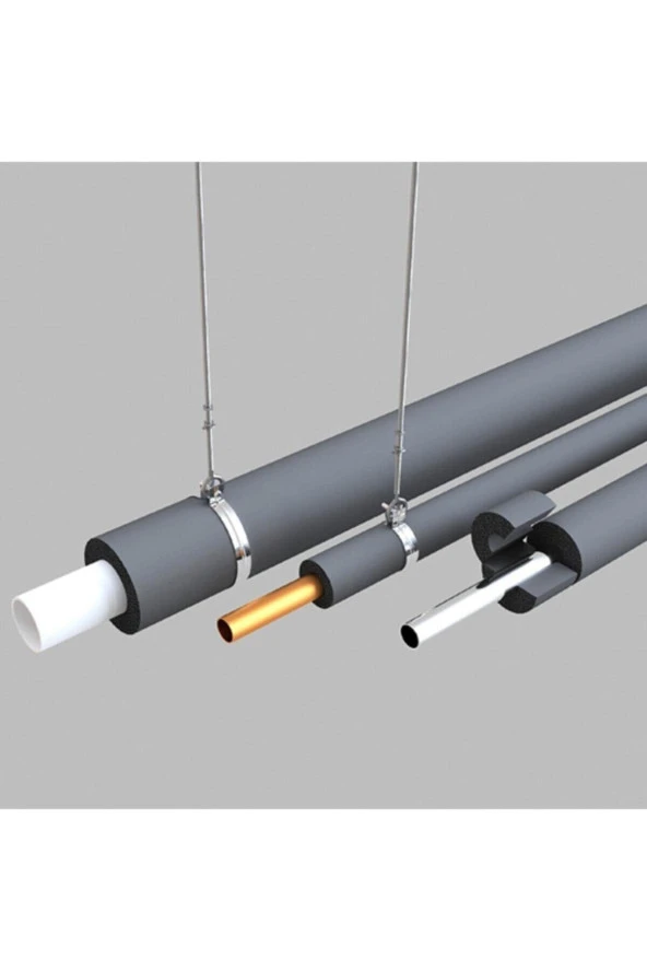 Izolasyon Borusu 60 Mm Iç Çapında Polietilen Boru Yalıtım Kılıfı Köpüğü 2 METRE)