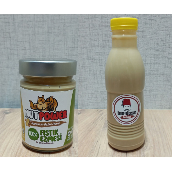 NUTPOWER FISTIK EZMESİ 300 G + ÖMER YÜCESAN TAHİN 500 G