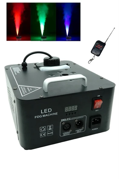 Quenlite Volcano-2000 DMX Sis Makinası 2000 Watt LED Işıklı ve Uzaktan Kumandalı ürün görseli 1