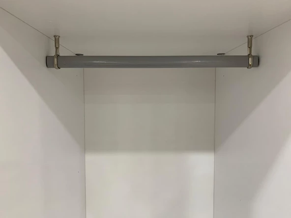 Dolap Askı Borusu Gri+2 Flanş Tüm Ölçüler Tüm Markalara Uyumlu - 5
