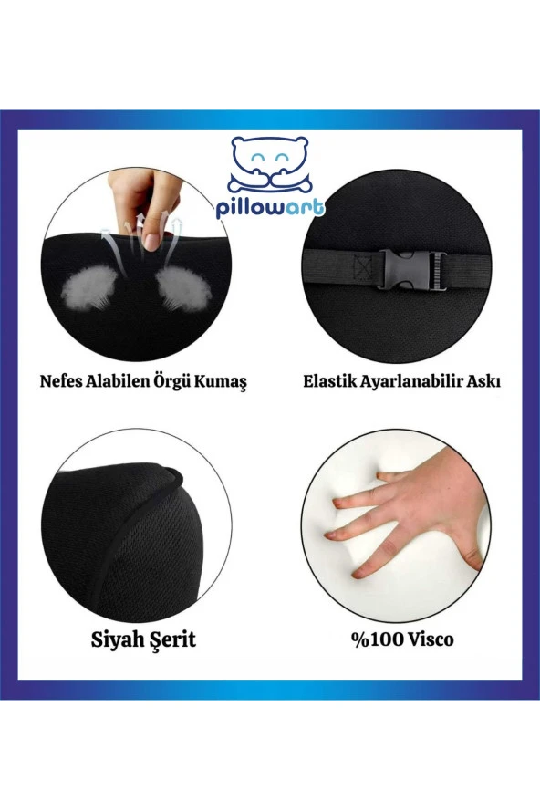 Araba Ortopedik Boyun Yastığı Oto Boyun Yastığı Visco Araç Boyun Yastığı